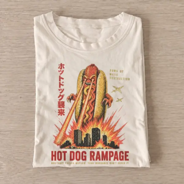 Hot dog rampage kaiju t shirt sand20hot dog rampage.webp