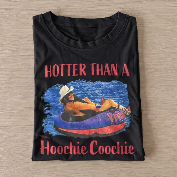 Hotter than a hoochie coochie country river float t shirt black20country river float.webp