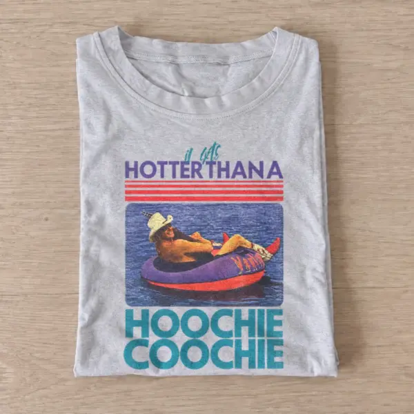 Hotter than a hoochie coochie river float t shirt gray20river float heat.webp