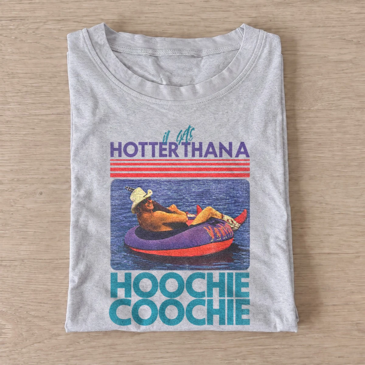 Hotter than a hoochie coochie river float t shirt gray20river float heat.webp