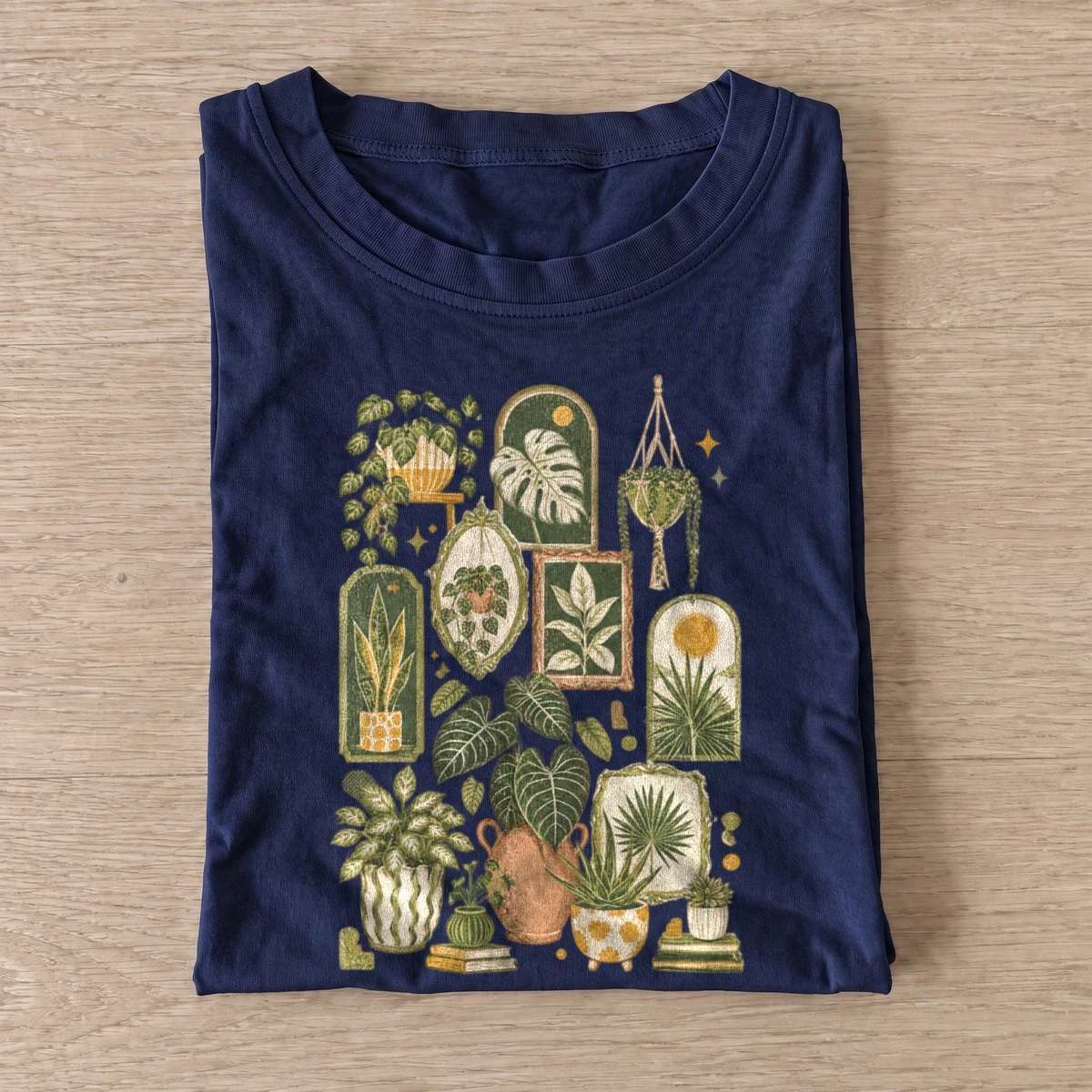 Houseplant collection botanical t shirt navy20houseplant collection.webp