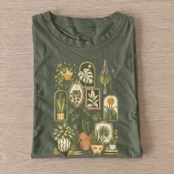 Houseplant collection botanical t shirt olive20houseplant collection.webp