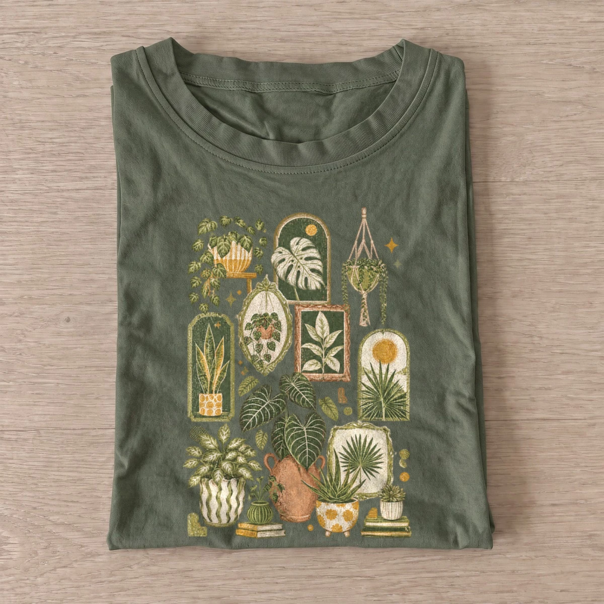 Houseplant collection botanical t shirt olive20houseplant collection.webp
