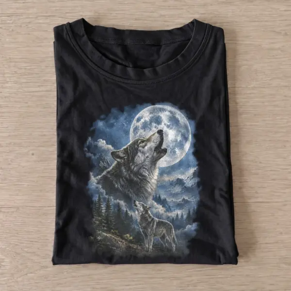 Howling moon wolf t shirt black20howling moon wolf.webp