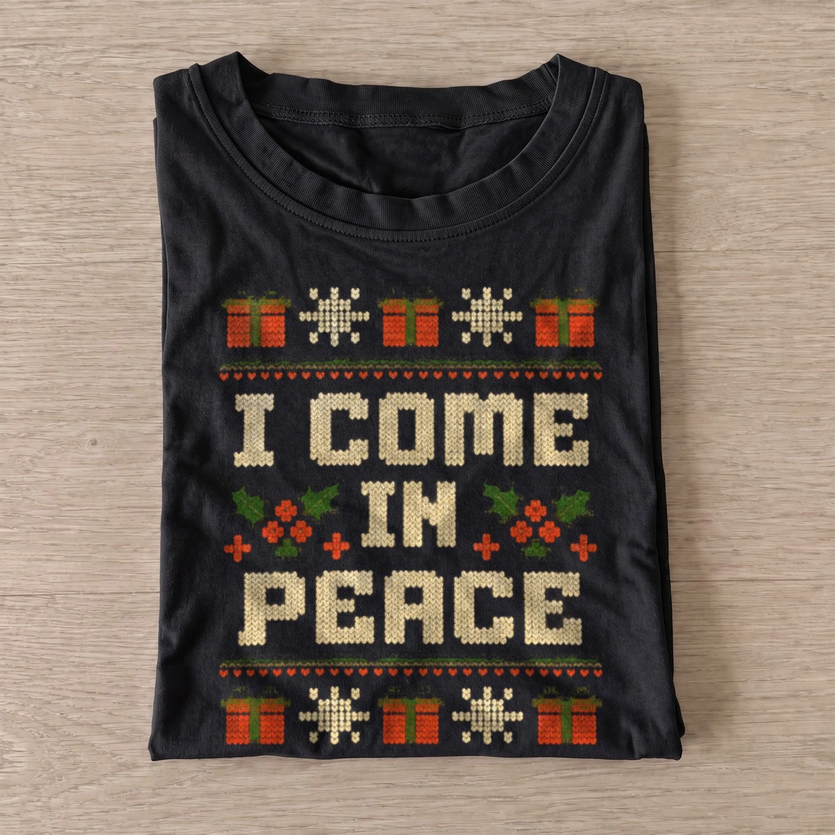 I come in peace ugly christmas sweater t shirt black20i come in peace.webp