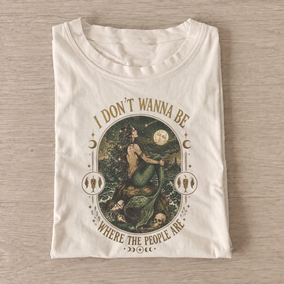 I dont wanna be where the people are mermaid t shirt sand20solitary mermaid.webp