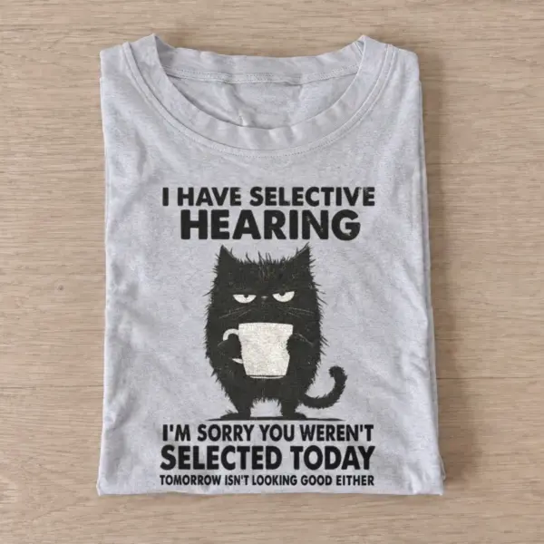 I have selective hearing cat t shirt gray20selective hearing cat.webp