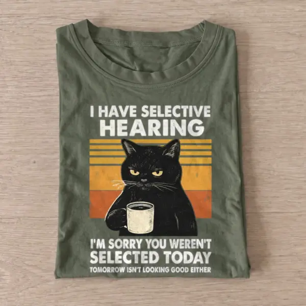 I have selective hearing cat t shirt olive20selective hearing cat.webp