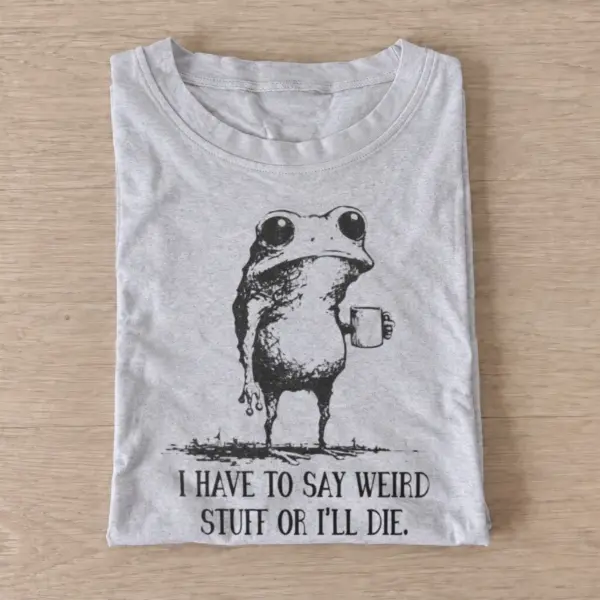 I have to say weird stuff frog t shirt gray20weird stuff ink frog.webp