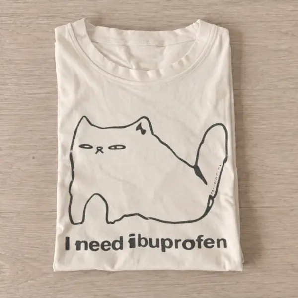 I need ibuprofen cat graphic t shirt sand20need ibuprofen cat.webp
