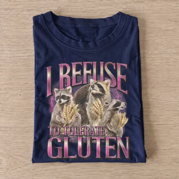 I refuse to tolerate gluten raccoons t shirt navy20anti gluten raccoons.webp