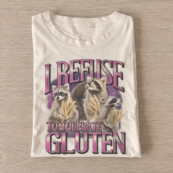 I refuse to tolerate gluten raccoons t shirt sand20anti gluten raccoons.webp