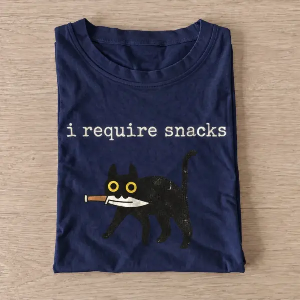 I require snacks cat t shirt navy20snack demand cat.webp