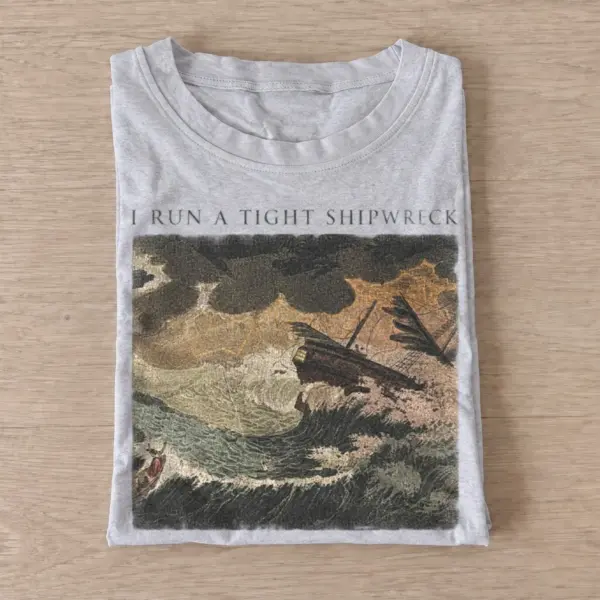 I run a tight shipwreck t shirt gray20stormy shipwreck.webp