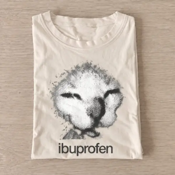 Ibuprofen cat graphic t shirt sand20ibuprofen cat.webp