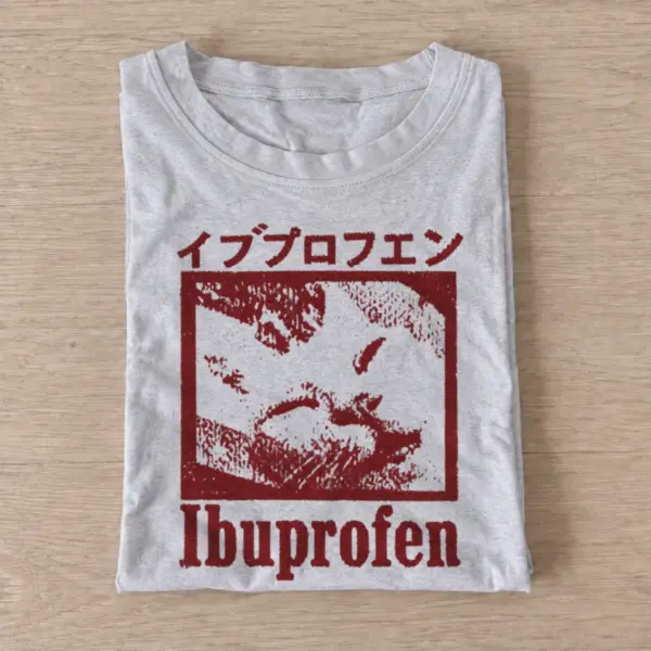 Ibuprofen cat portrait graphic t shirt gray20ibuprofen cat portrait.webp