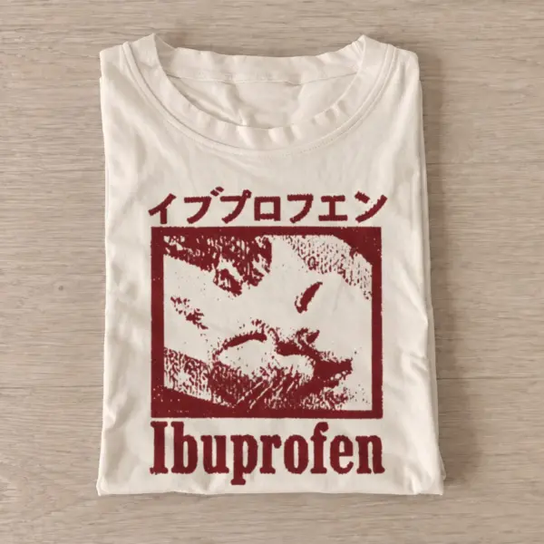Ibuprofen cat portrait graphic t shirt sand20ibuprofen cat portrait.webp