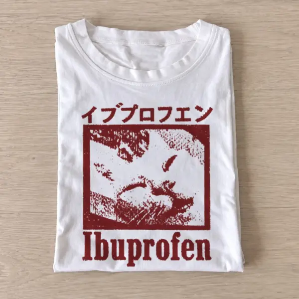 Ibuprofen cat portrait graphic t shirt white20ibuprofen cat portrait.webp