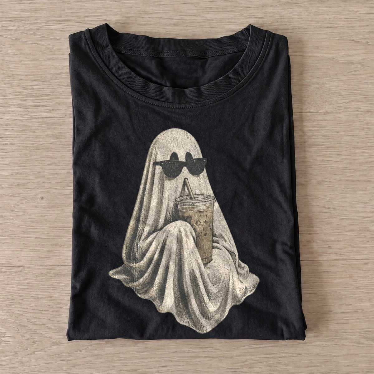 Iced coffee ghost t shirt black20iced coffee ghost.webp