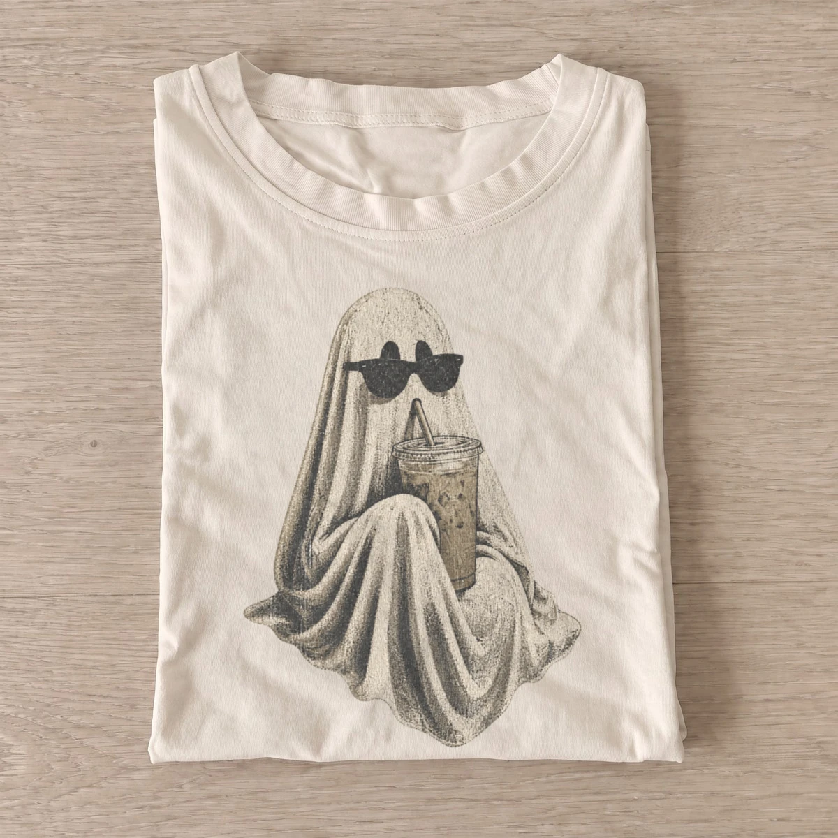Iced coffee ghost t shirt sand20iced coffee ghost.webp