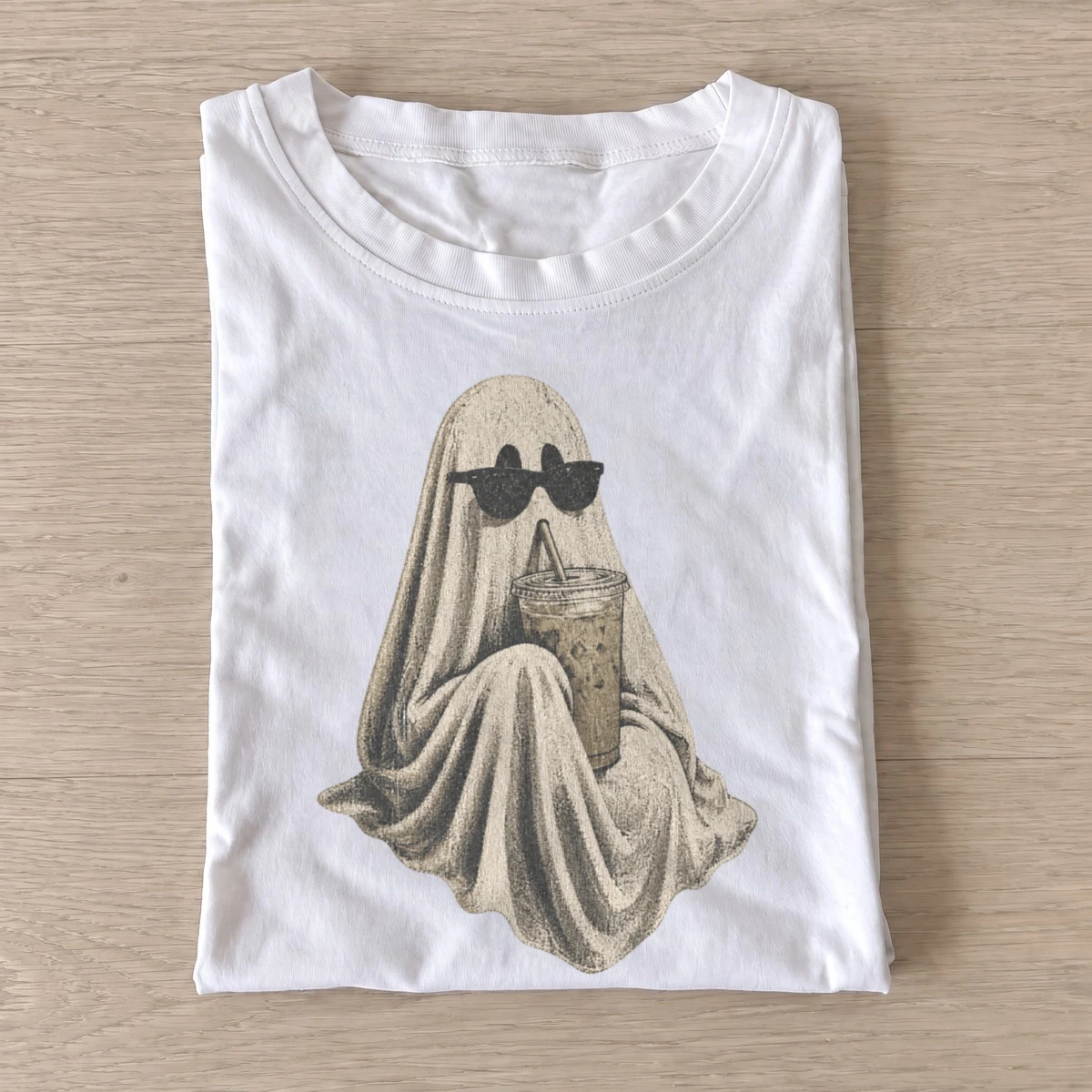 Iced coffee ghost t shirt white20iced coffee ghost.webp