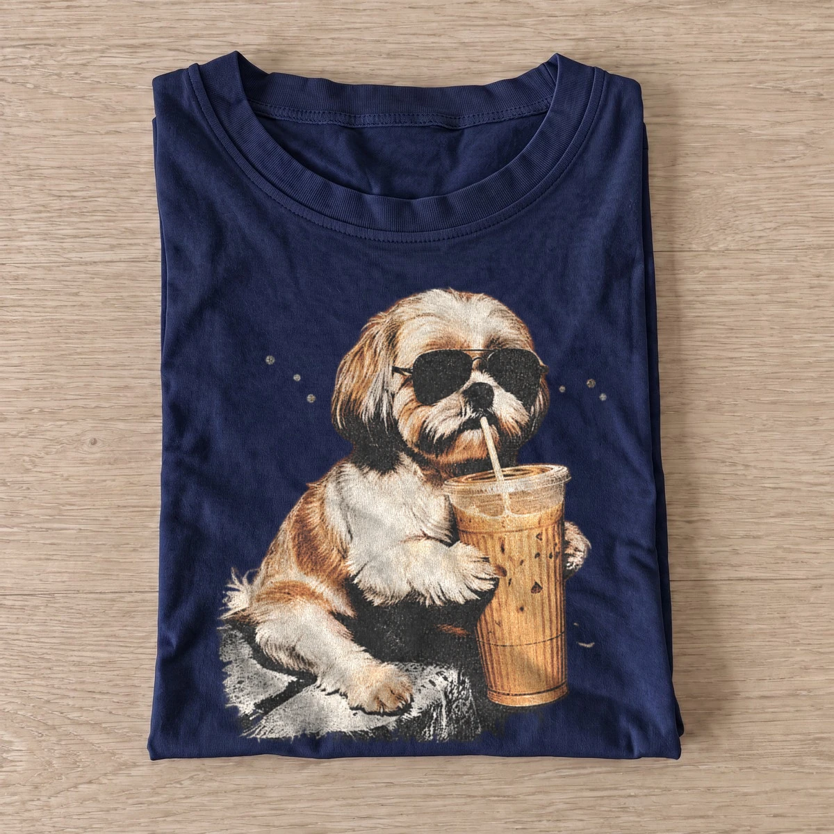Iced coffee shih tzu t shirt navy20iced coffee shih tzu.webp