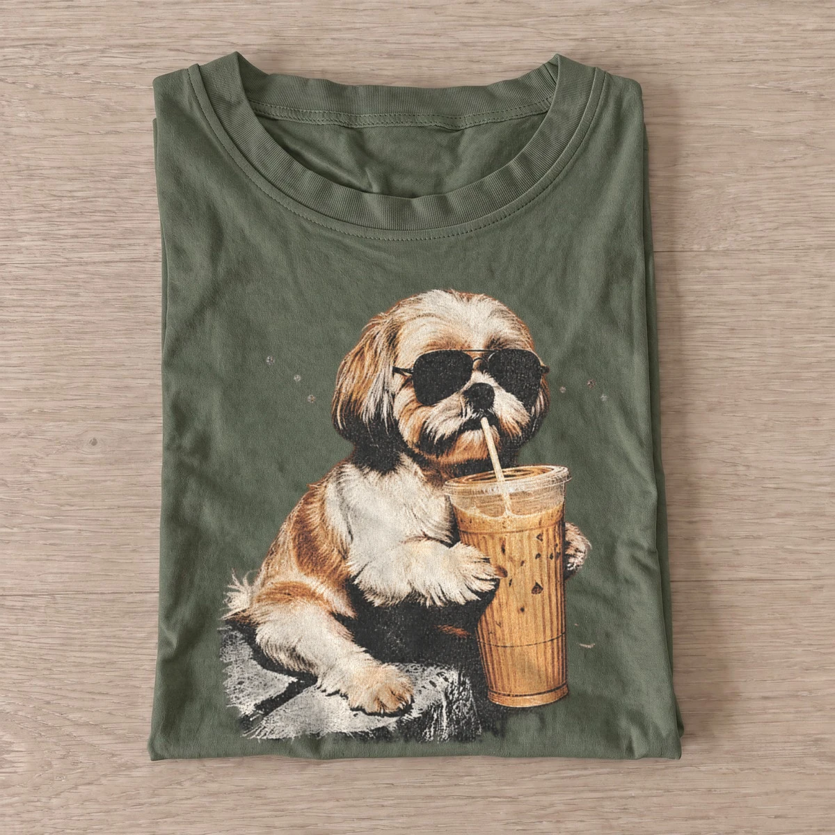 Iced coffee shih tzu t shirt olive20iced coffee shih tzu.webp
