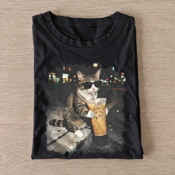 Iced coffee tabby cat t shirt black20iced coffee tabby.webp