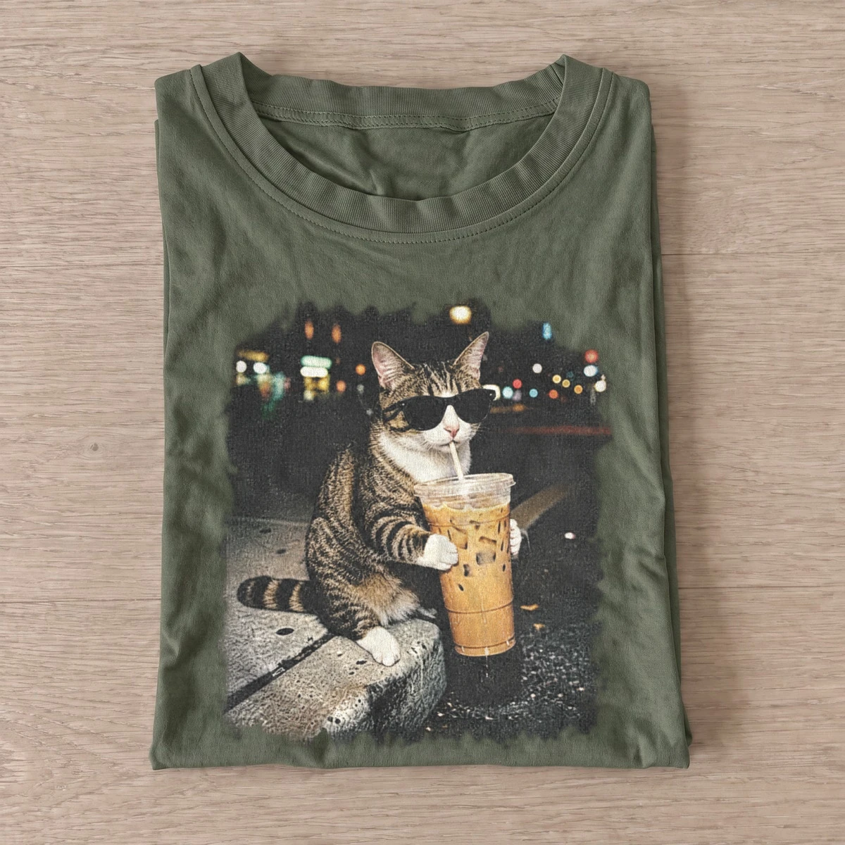 Iced coffee tabby cat t shirt olive20iced coffee tabby.webp