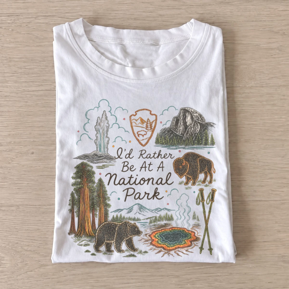 Id rather be at a national park t shirt white20rather be parks.webp
