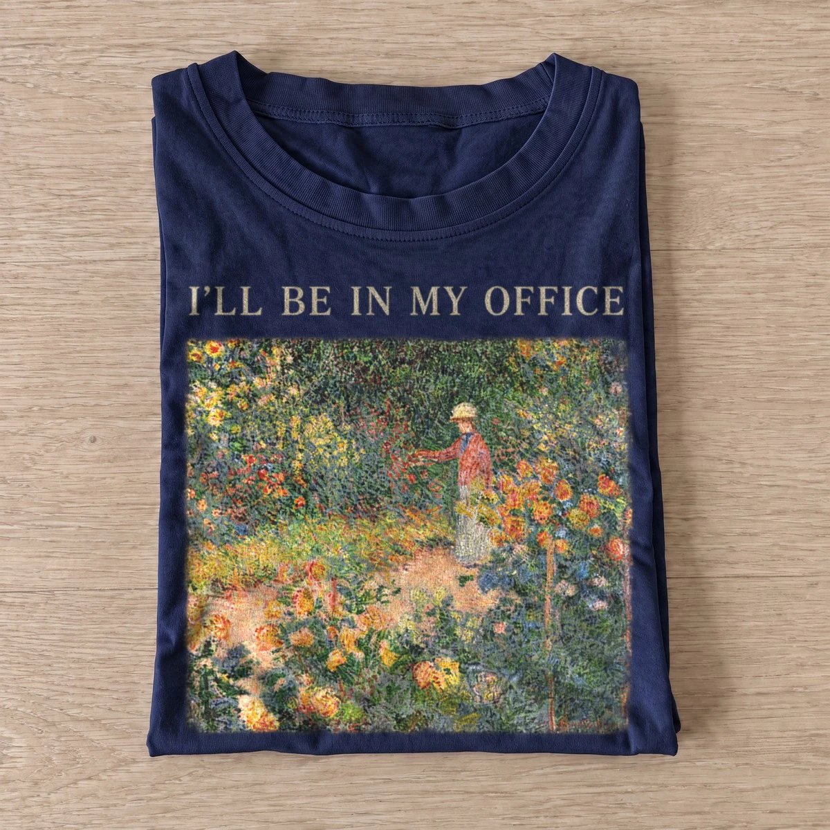 Ill be in my office garden t shirt navy20garden office.webp