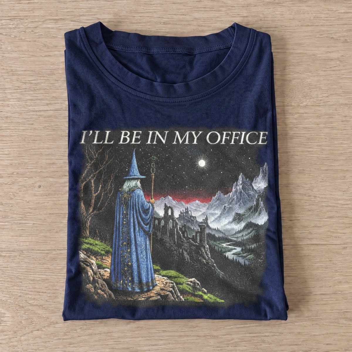 Ill be in my office wizard t shirt navy20wizard office.webp