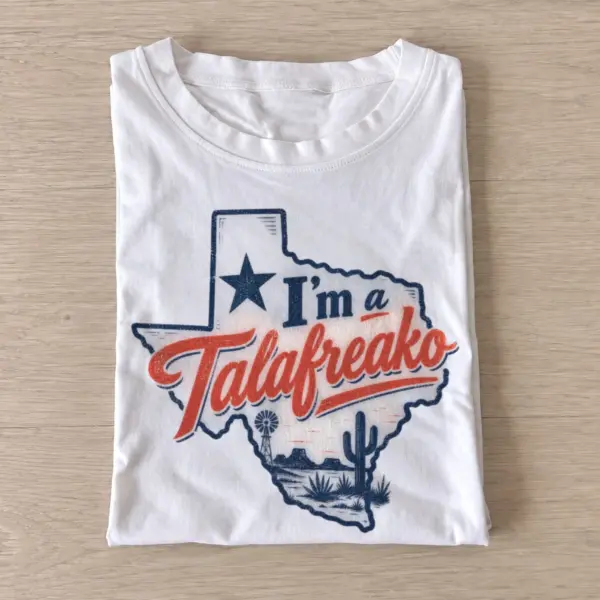 Im a talafreako texas graphic t shirt white20tallafreako texas.webp