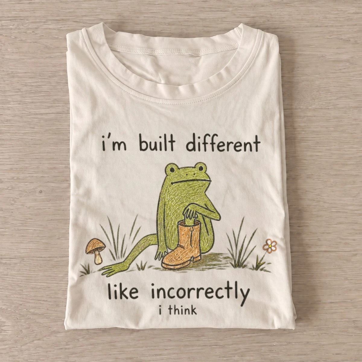 Im built different frog t shirt sand20built different frog.webp
