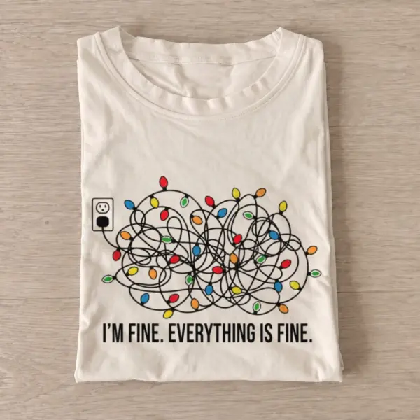 Im fine everything is fine tangled christmas lights t shirt sand20tangled christmas lights.webp