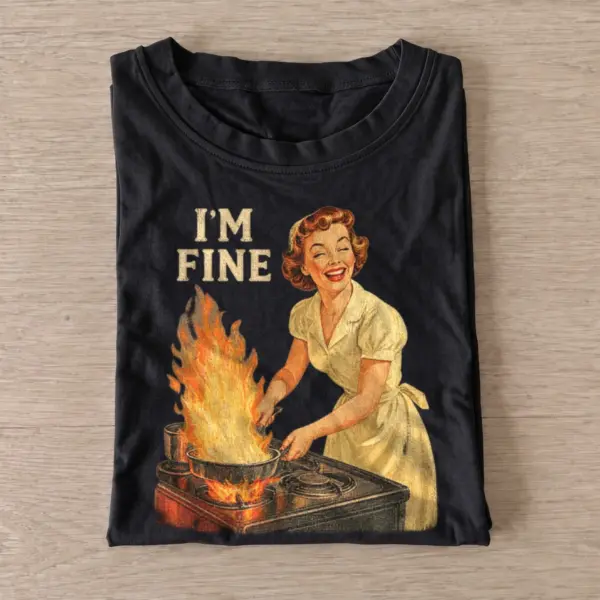 Im fine kitchen fire graphic t shirt black20kitchen fire fine.webp
