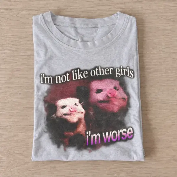 Im not like other girls im worse puppet t shirt gray20worse puppet girls.webp