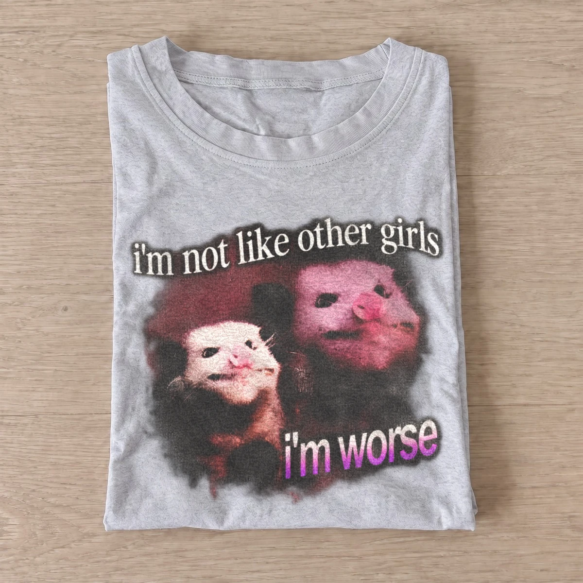 Im not like other girls im worse puppet t shirt gray20worse puppet girls.webp