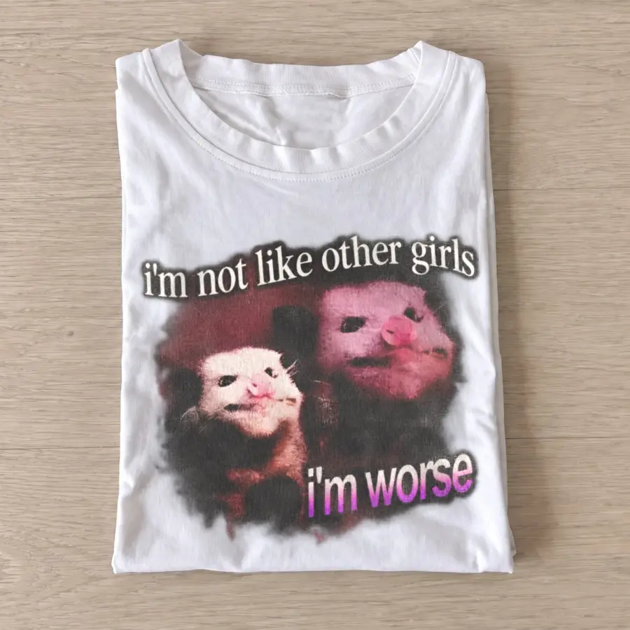 Im not like other girls im worse puppet t shirt white20worse puppet girls.webp
