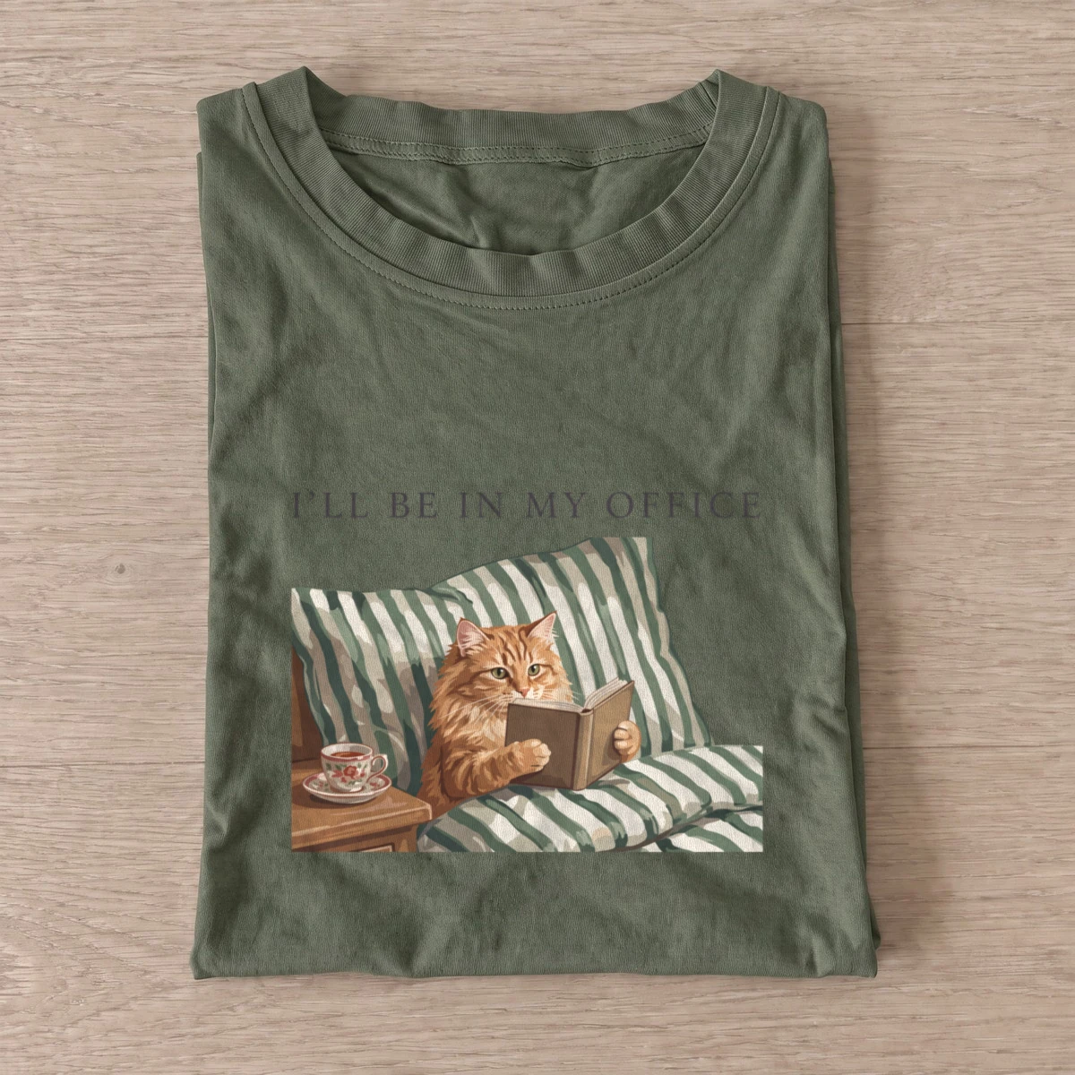 In my office t shirt olive20in my office.webp