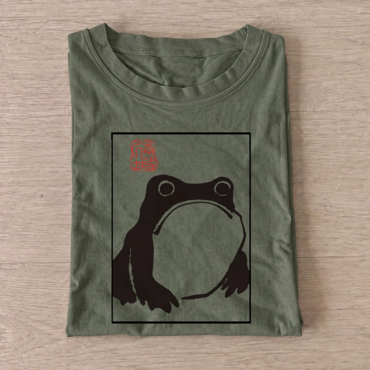 Ink frog frame t shirt olive20ink frog frame.webp