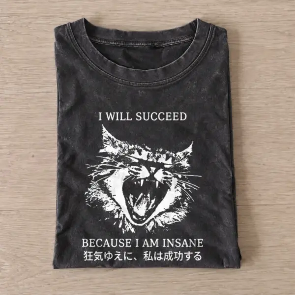Insane success cat vintage t shirt washed20black20insane success cat.webp