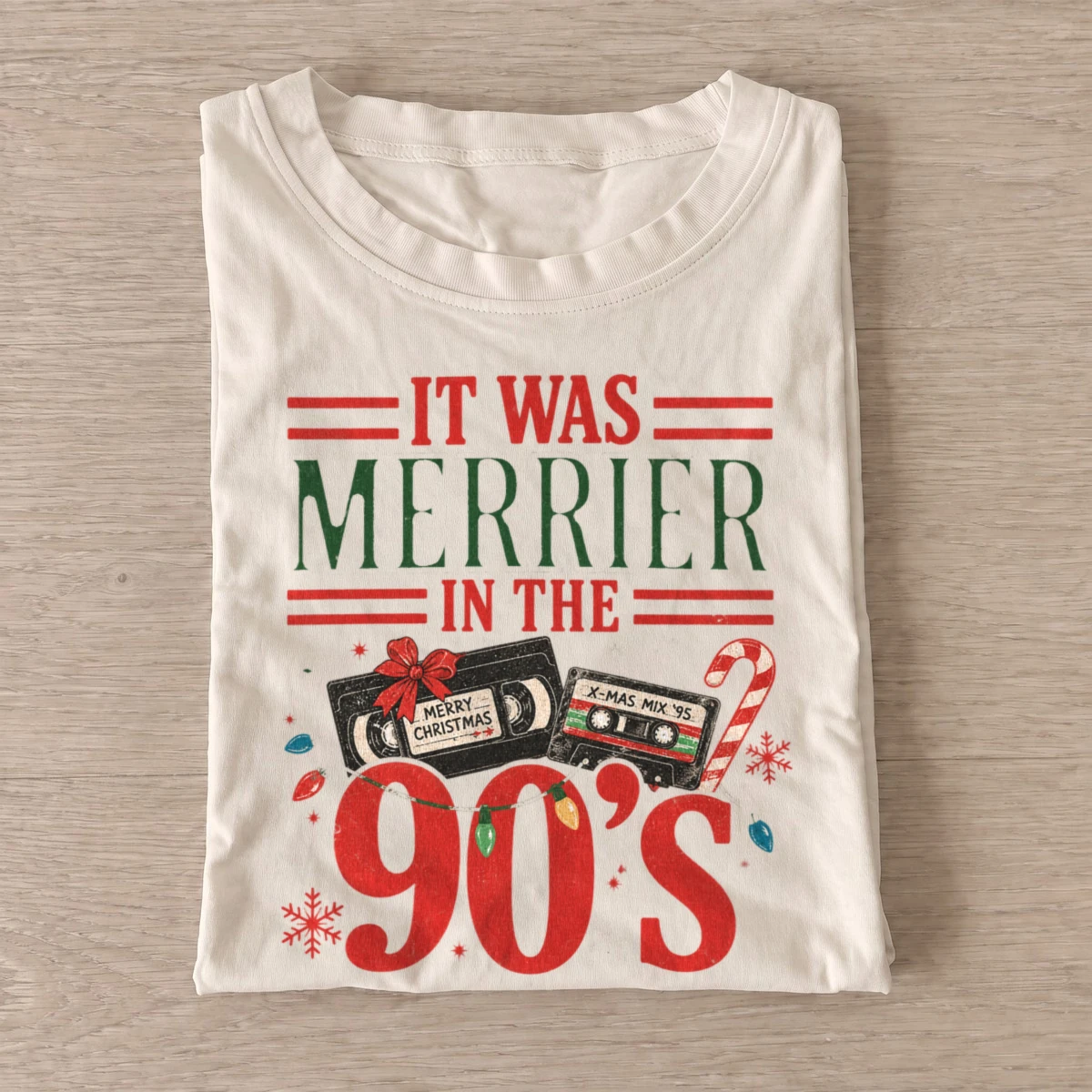 It was merrier in the 90s christmas t shirt sand20merrier in nineties.webp