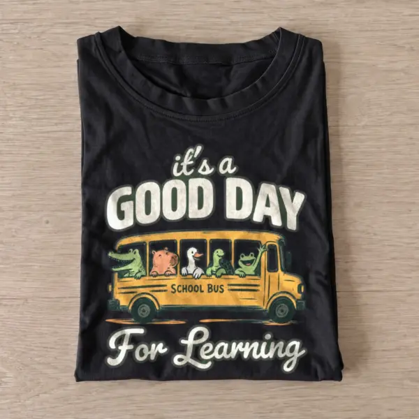 Its a good day for learning t shirt black20good day learning.webp
