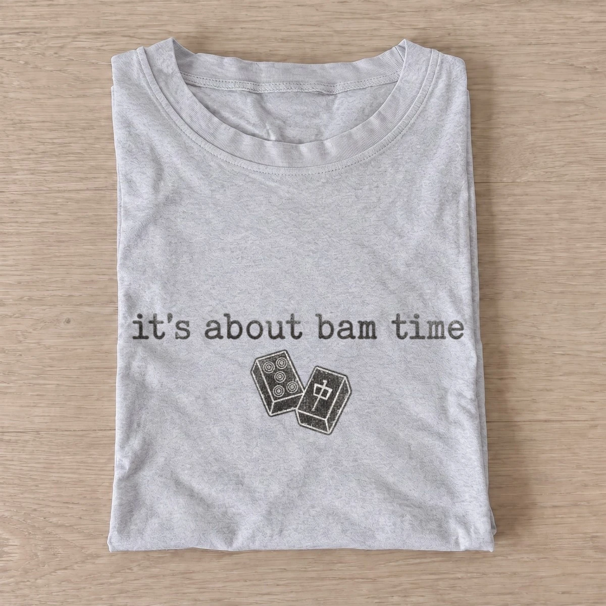 Its about bam time mahjong t shirt gray20mah time.webp