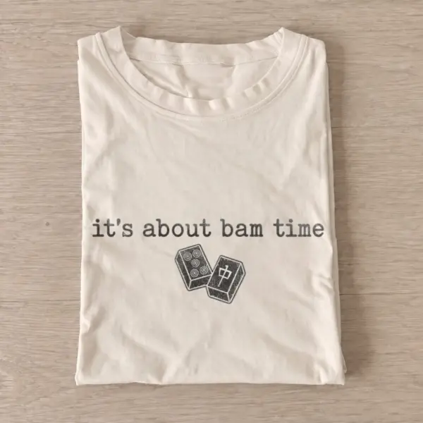 Its about bam time mahjong t shirt sand20mah time.webp