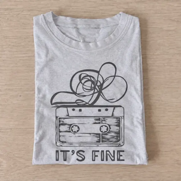 Its fine tangled cassette tape t shirt gray20tangled cassette.webp
