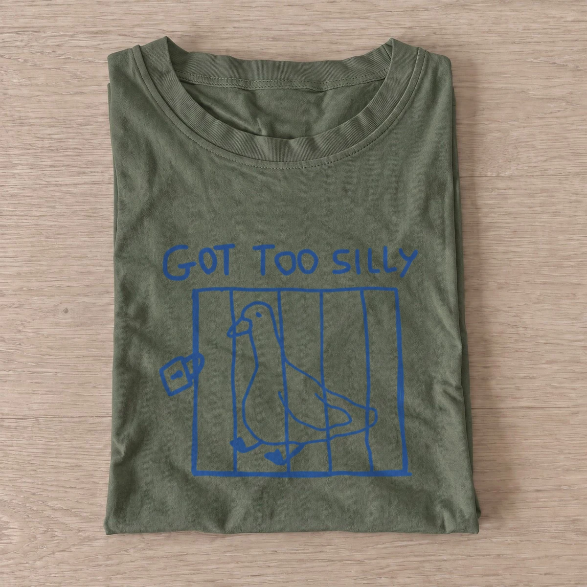 Jailed silly goose t shirt olive20jailed silly goose.webp