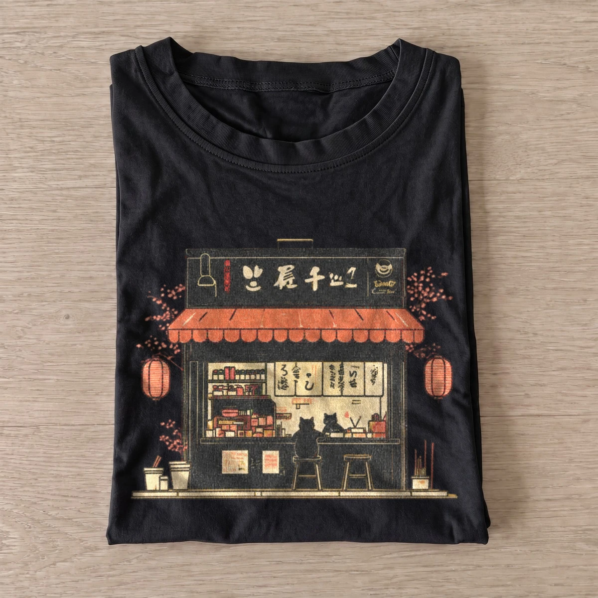 Japanese noodle shop graphic t shirt black20japanese noodle shop.webp