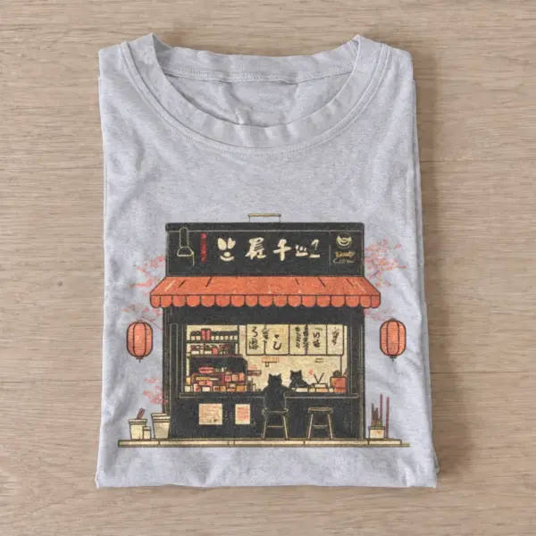 Japanese noodle shop graphic t shirt gray20japanese noodle shop.webp